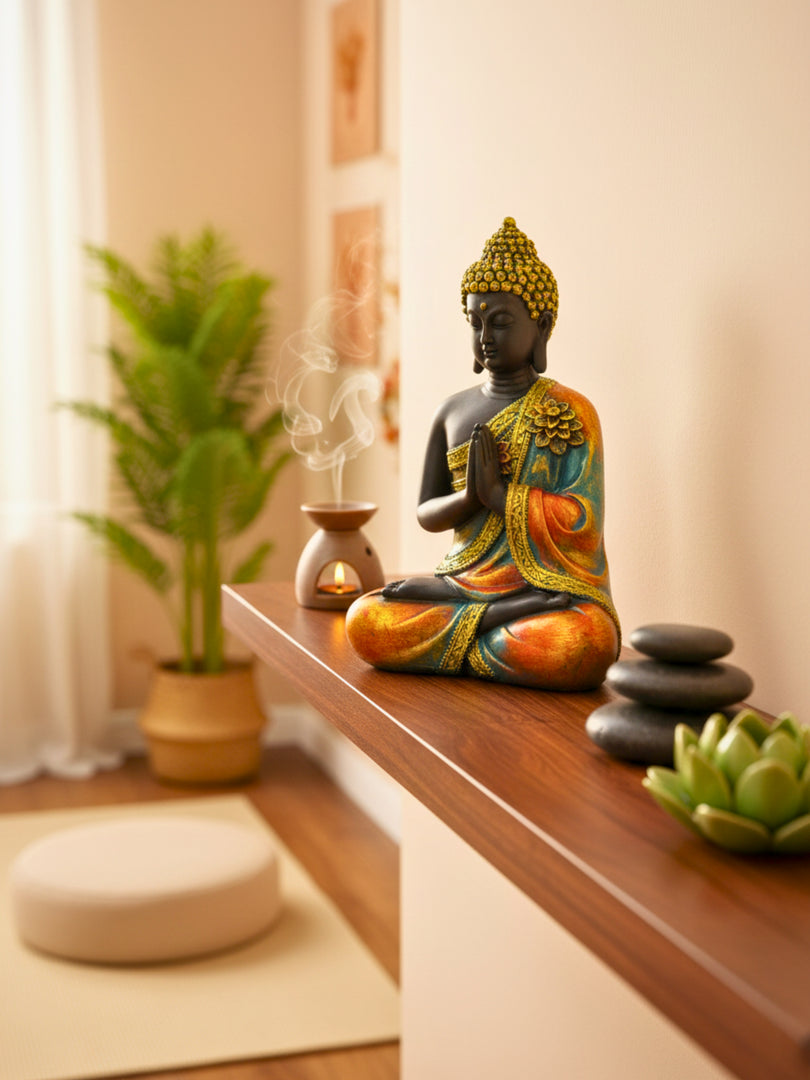 Namaskara Buddha  - Premium Polyresin Idol