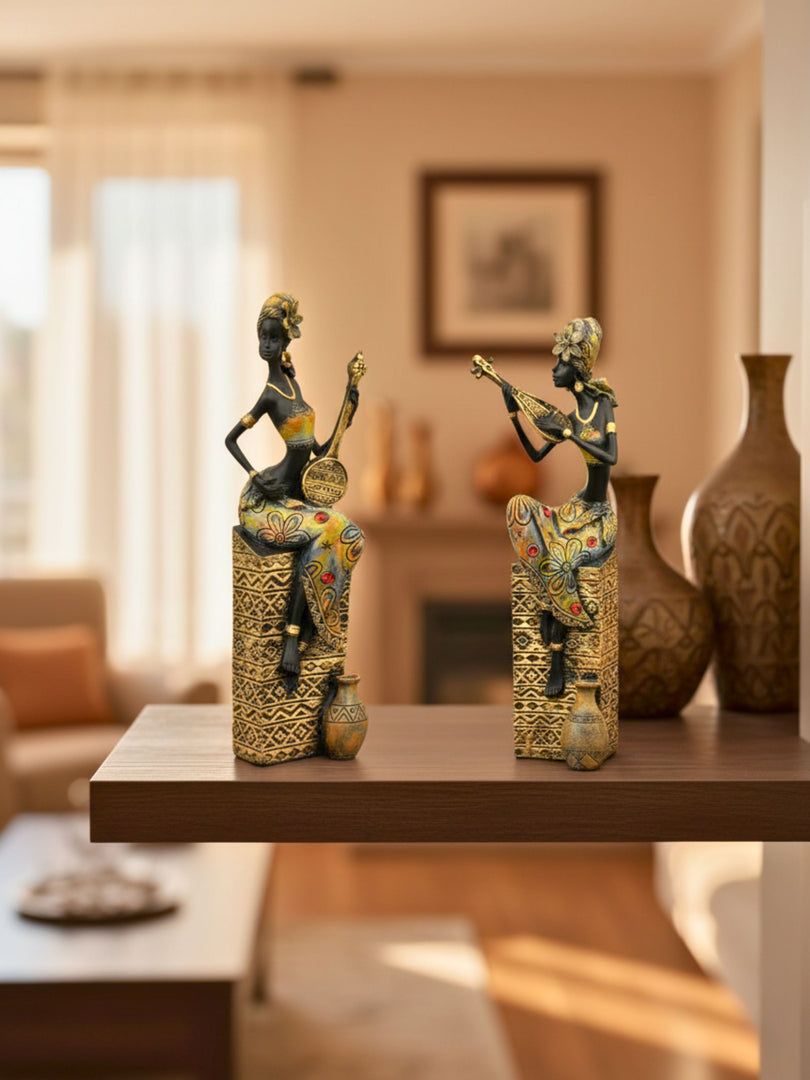 The Melodious Minstrel Duo  - Premium Polyresin Figurines