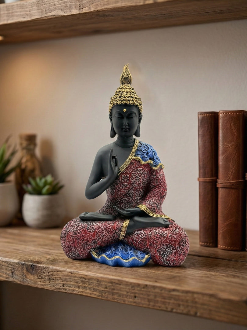 Preaching Buddha Abhay Mudra - Premium Polyresin Idol