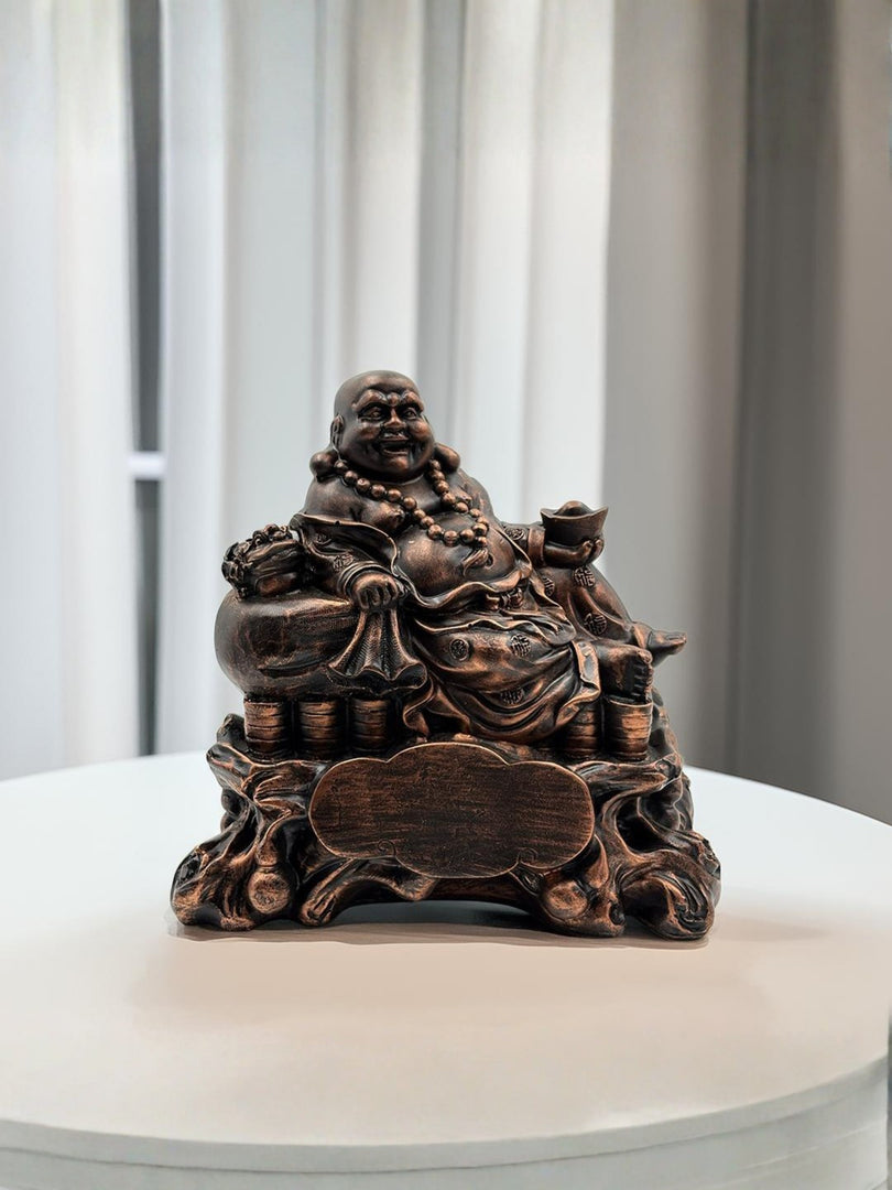 Sitting Laughing Buddha - Premium Polyresin Idol