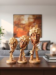 The Gilded Marigold Trio - Premium Polyresin Figurines