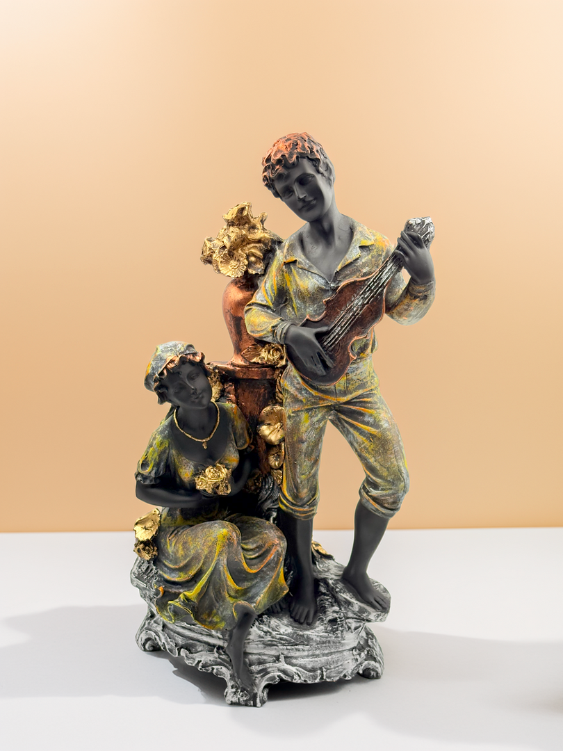 Elegy Of Love - Handcrafted Guitar Couple Statue