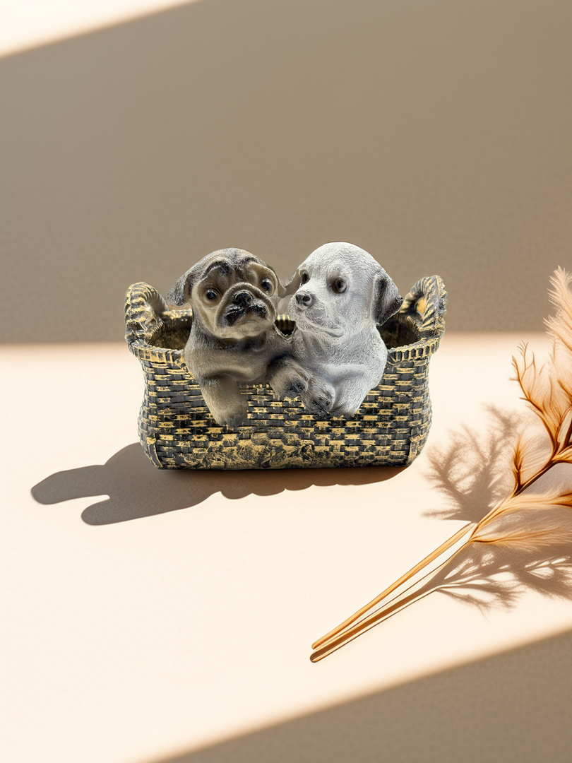 The Noble Tails Duo - Premium Polyresin Figurine Of Cute Dogs