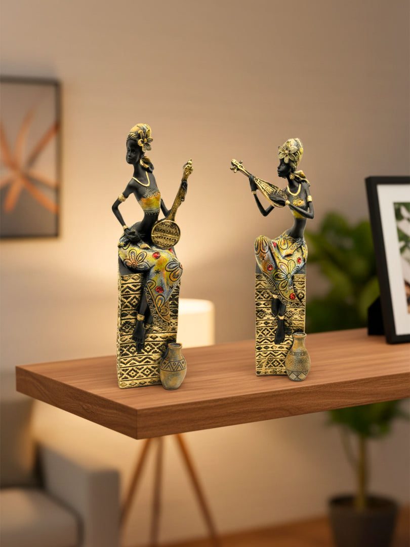 The Melodious Minstrel Duo  - Premium Polyresin Figurines