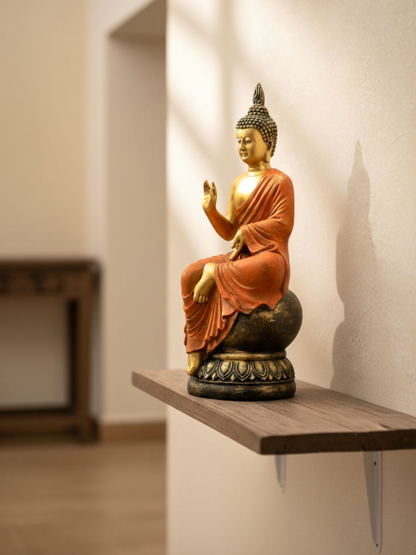 Preaching Buddha Shuni Mudra - Premium Polyresin Idol
