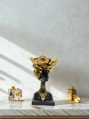 Luxe Golden Headdress - Premium Handcrafted Showpiece