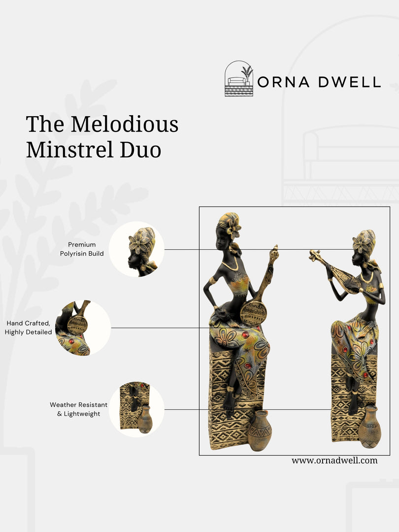 The Melodious Minstrel Duo  - Premium Polyresin Figurines