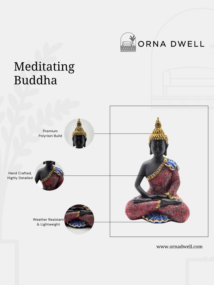 Meditating Buddha - Premium Polyresin Idol