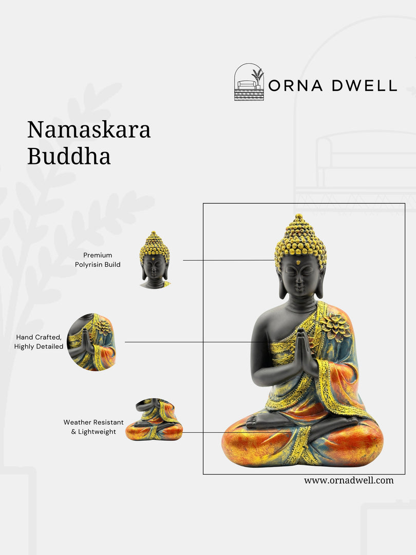Namaskara Buddha  - Premium Polyresin Idol