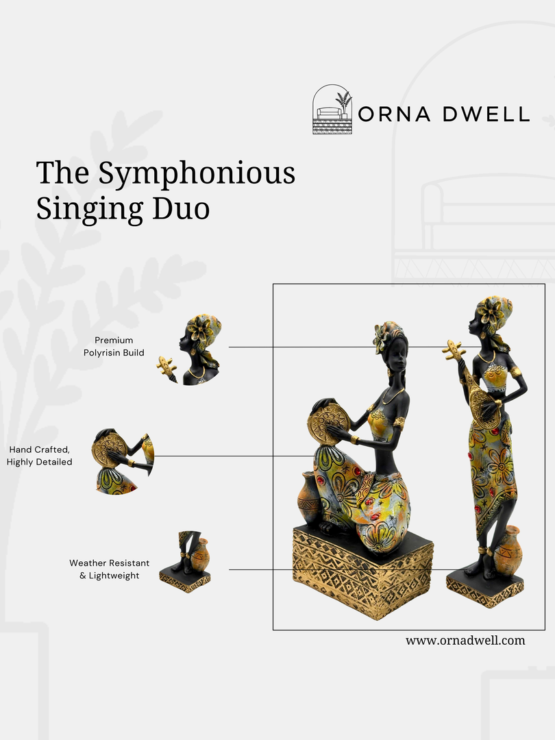The Symphonious Singing Duo  - Premium Polyresin Figurines