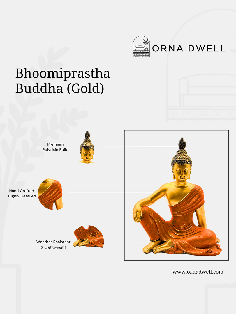 Bhoomiprastha Buddha - Premium Polyresin Idol
