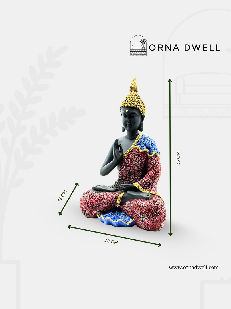 Preaching Buddha Abhay Mudra - Premium Polyresin Idol