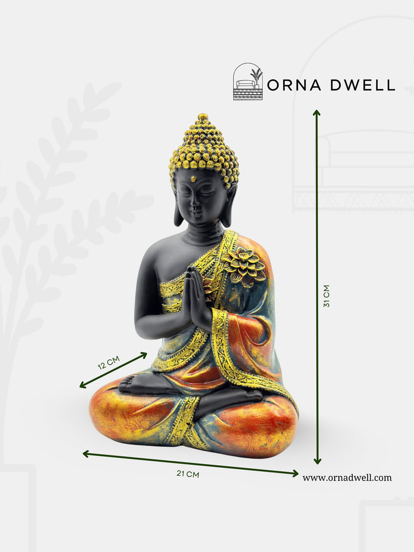 Namaskara Buddha  - Premium Polyresin Idol