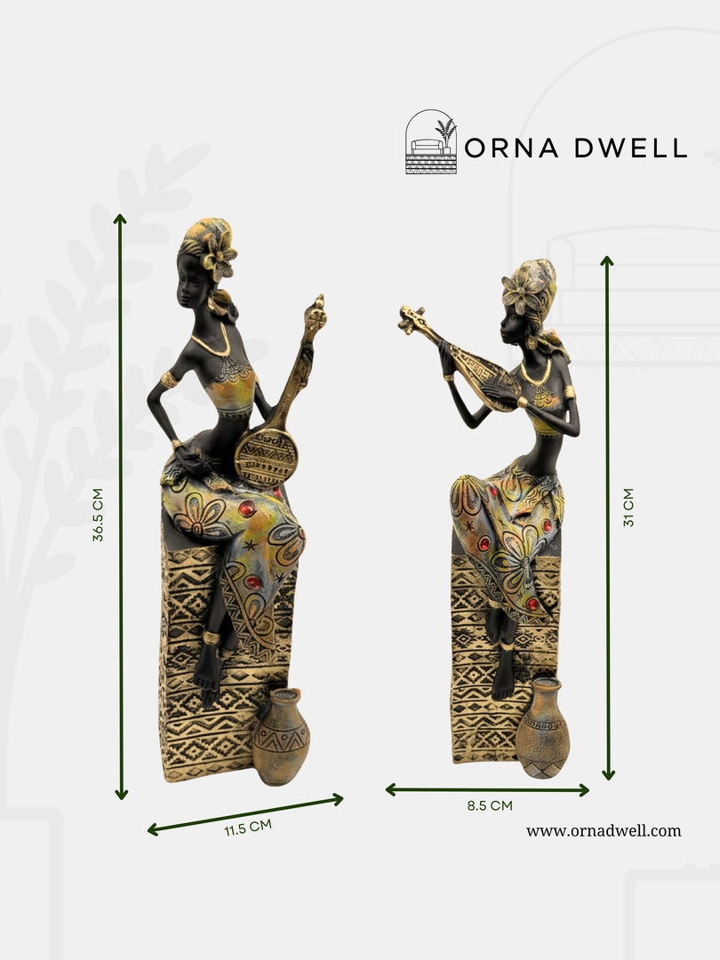 The Melodious Minstrel Duo  - Premium Polyresin Figurines