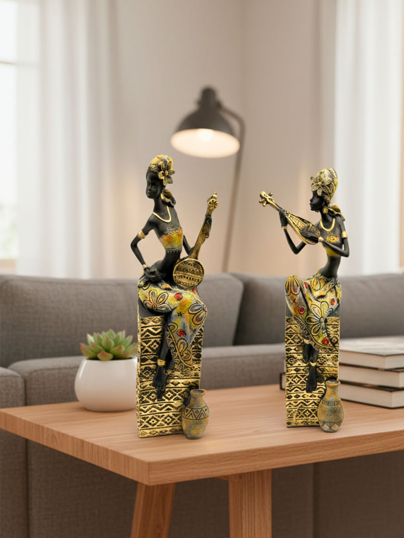 The Melodious Minstrel Duo  - Premium Polyresin Figurines