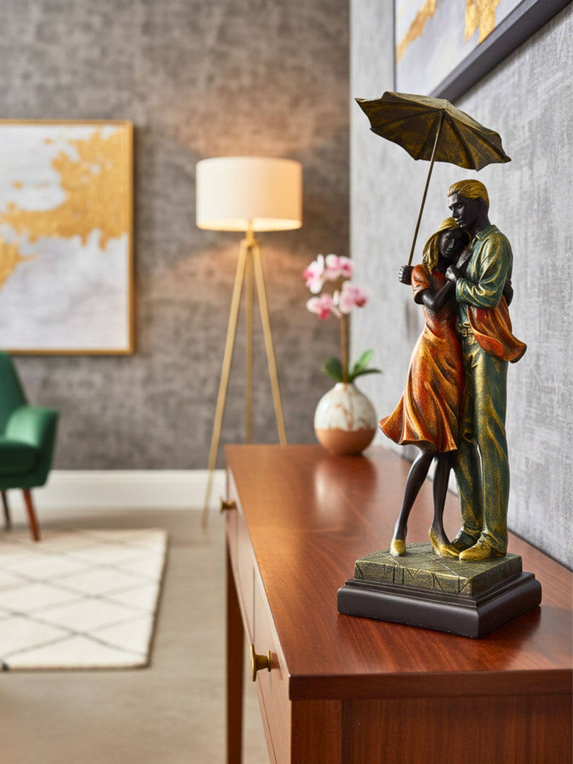Love Under Umbrella - Beautifully Crafted Romantic Figurine