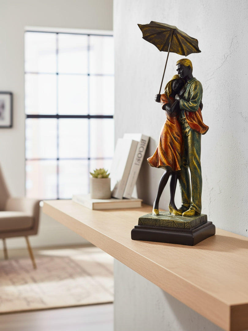 Love Under Umbrella - Beautifully Crafted Romantic Figurine