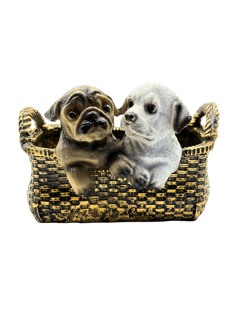 The Noble Tails Duo - Premium Polyresin Figurine Of Cute Dogs