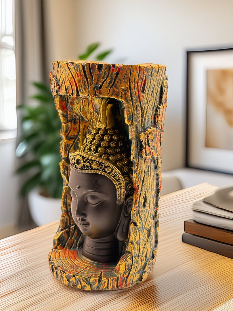 Spiritual Buddha Head - Handcrafted Peaceful Idol