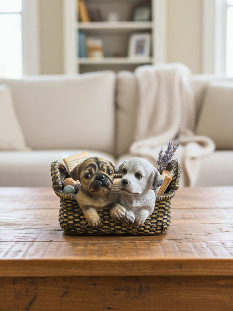 The Noble Tails Duo - Premium Polyresin Figurine Of Cute Dogs
