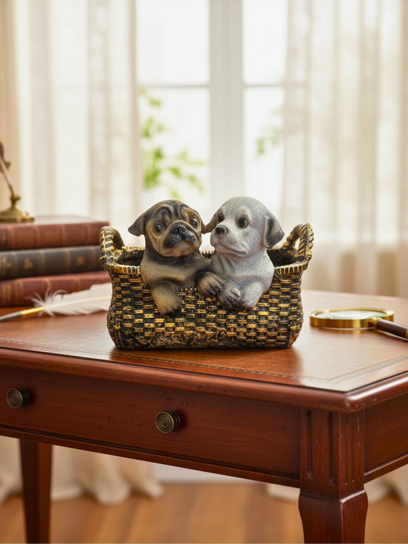The Noble Tails Duo - Premium Polyresin Figurine Of Cute Dogs