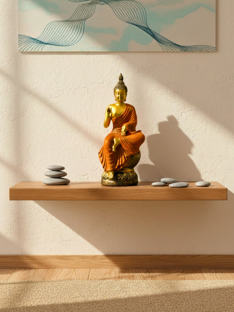 Preaching Buddha Shuni Mudra - Premium Polyresin Idol