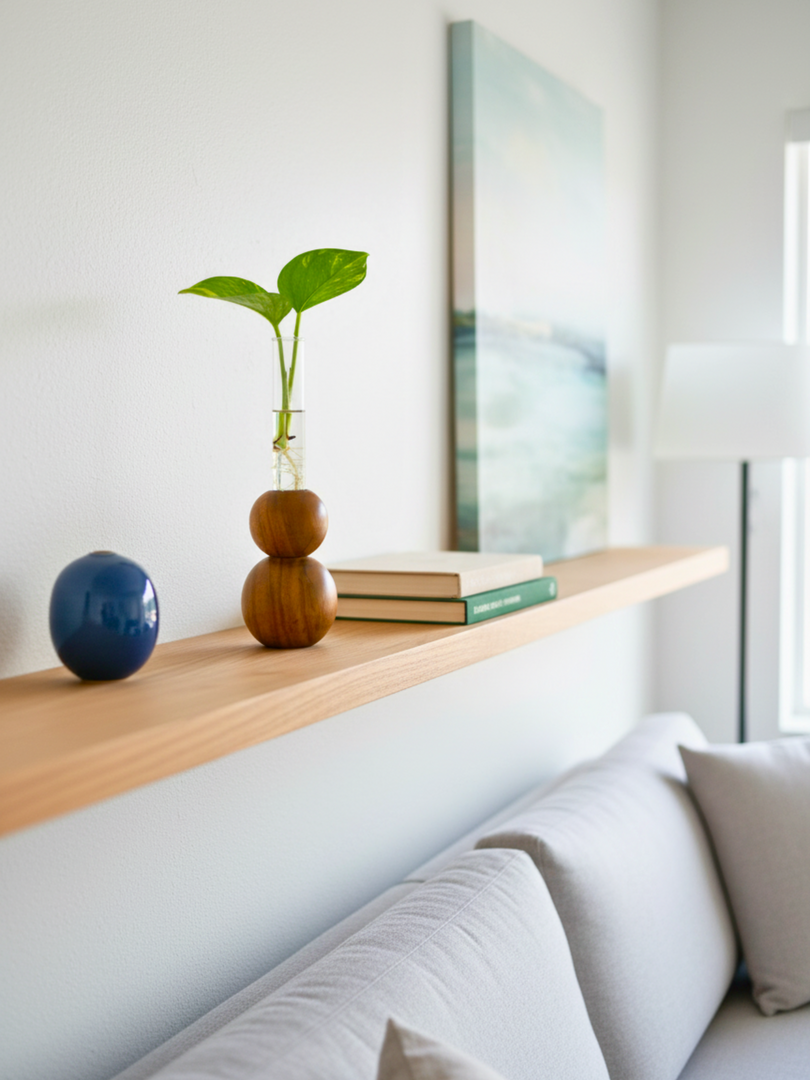 Double Ball Planter - Premium Rosewood & Borosilicate Glass Tube