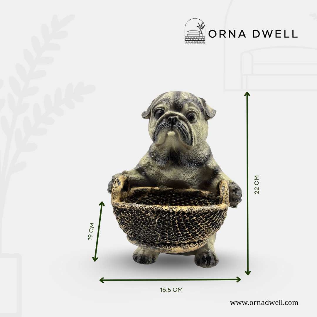 The Butler Pug - Modern Handicraft Showpiece