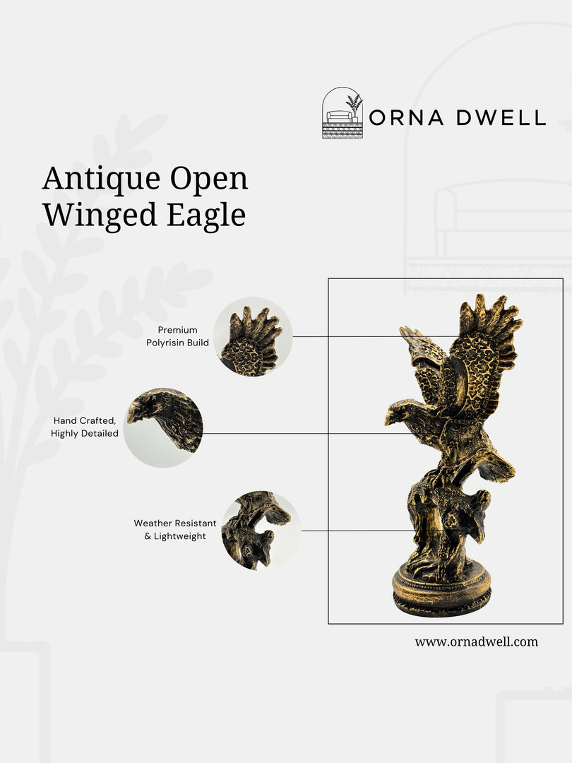 Antique Open Winged Eagle - Premium Handcrafted Showpiece