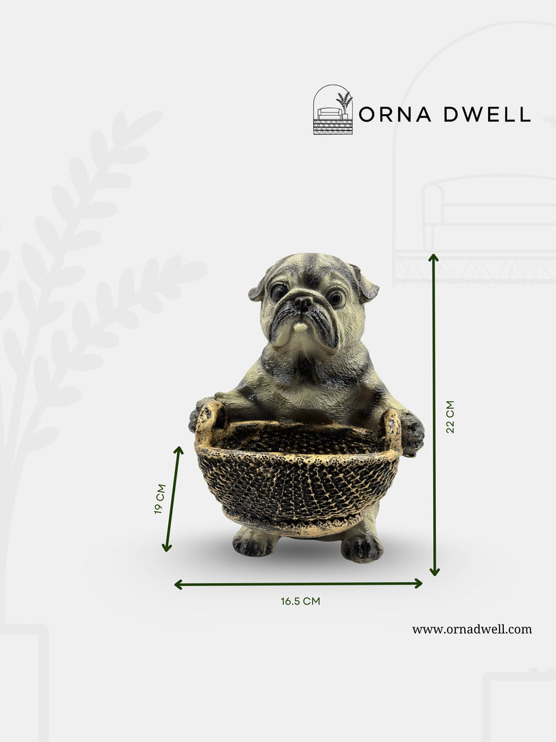 The Butler Pug - Modern & Artistic Handicraft Showpiece