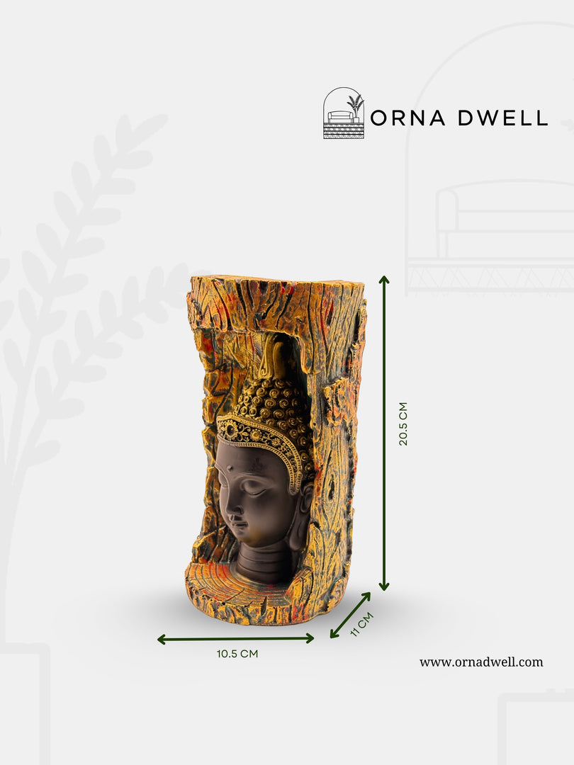 Spiritual Buddha Head - Handcrafted Peaceful Idol
