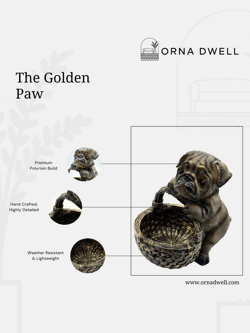 The Golden Paw - Handcrafted & Unique Showpiece