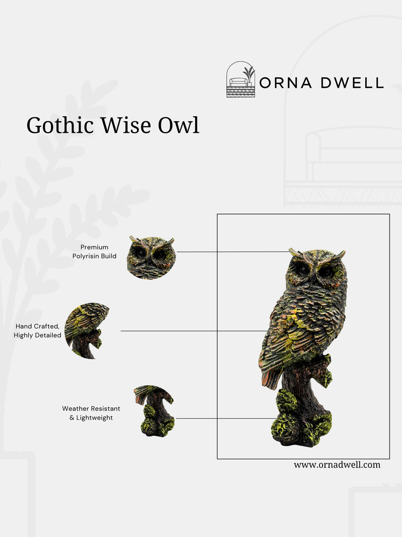 Gothic Wise Owl - Handcrafted  Premium Artifact