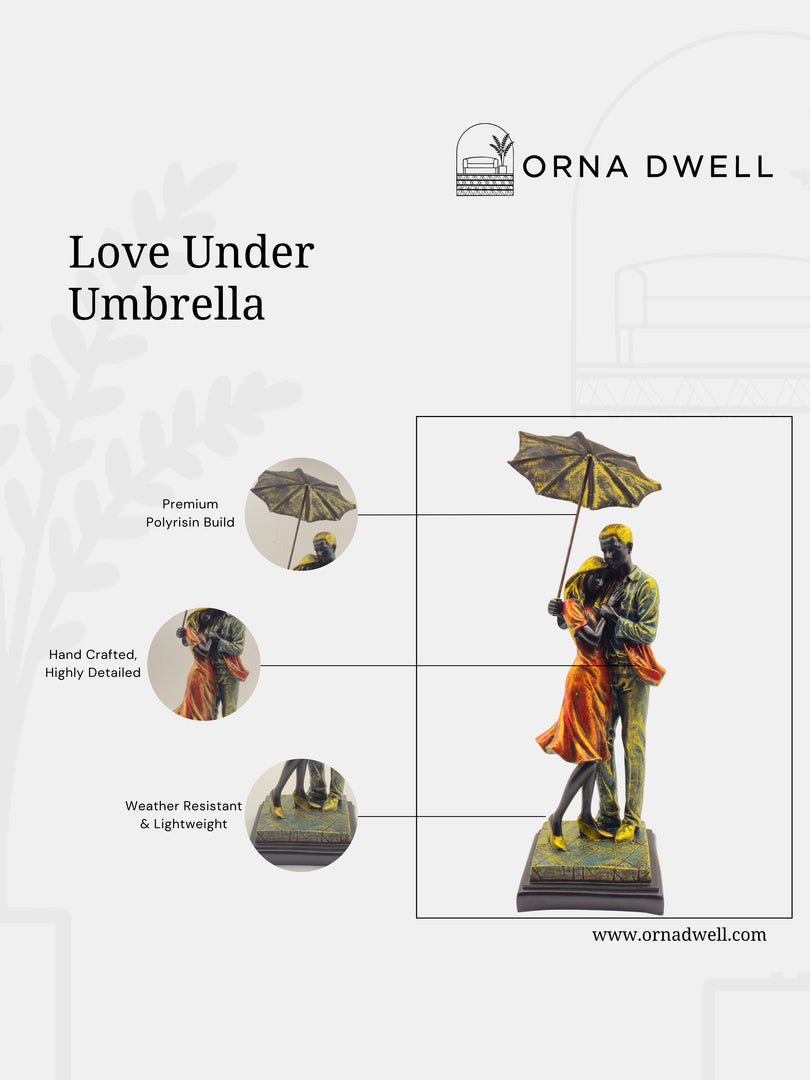 Love Under Umbrella - Beautifully Crafted Romantic Figurine
