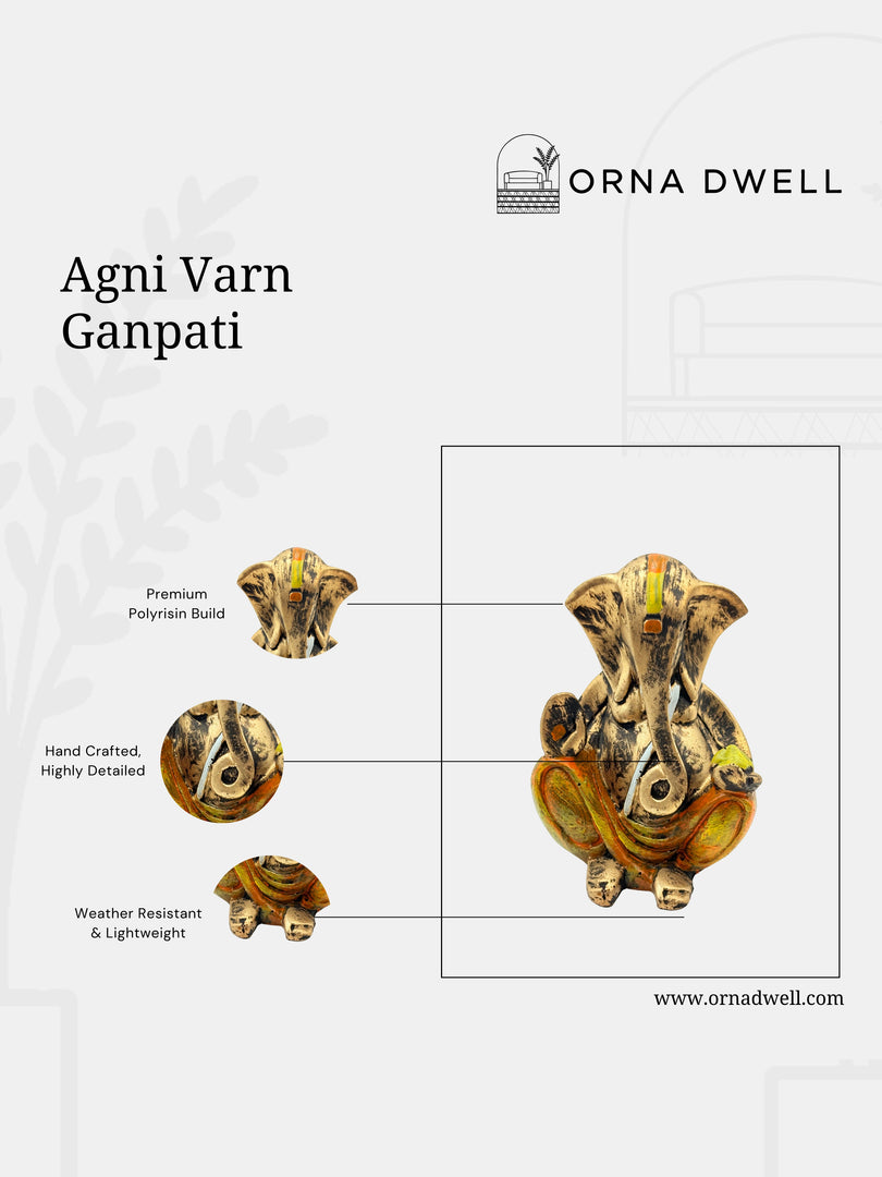 Agni Varn Ganpati - Premium Religious Idol